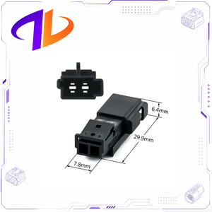 Conector de cableado automotriz 563190-1 compatible, macho de 2 pines, 1.6mm, sin sellar, con contacto de cobre y carcasa de nailon, 12V 3A - Product Image 3