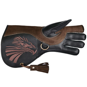 Falcon Leather Gloves Bird Handling Protective Equipment Thick Cowhide Durable Long Sleeve Training Wear - Product Image 1