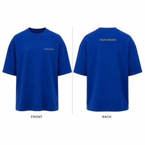 เสื้อยืดคอตตอนทรงหลวม ผ้าคอตตอน 100% ดีไซน์ชายโค้ง ป้ายทอแบบกำหนดเอง ผลิตจากโรงงานโดยตรง - Product Image 3