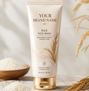 Nettoyant Visage Éclaircissant à l'Extrait de Riz Bio OEM, Nettoyage en Profondeur et Hydratant, pour Vente en Gros et Marque Privée de Soins de la Peau - Product Image 1