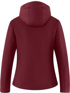 <b>Black</b> Zipper Softshell <b>Windbreaker</b> Jacket With Hoodie Shell Jacket Plus Size Hooded Coat Women Fleece Outdoor Softshell Jackets - Product Image 5