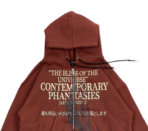 Sweat à capuche réversible imprimé DTF Streetwear, en molleton de coton épais haute densité, personnalisé, mode urbaine pour enfants, printemps - Product Image 2