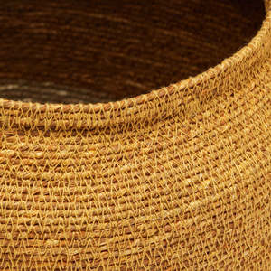 Best Selling Woven Braided Seagrass <b>Storage</b> <b>Basket</b> Set Green Base Natural Tone Eco Friendly Home Organizer Wholesale Bulk Supply - Product Image 3