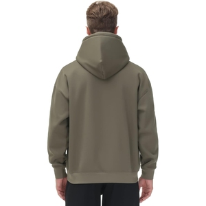Sweat-shirt à capuche en polaire, couleur unie, coupe décontractée, pour l'automne, 100% coton, respirant, avec poche - Product Image 5