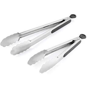 Pinces de cuisine en acier inoxydable poli miroir pour griller et servir, outil pour steak BBQ au design élégant - Product Image 4