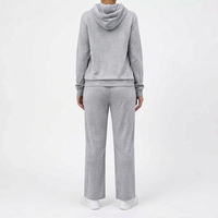 Ensemble de survêtement OEM gris avec veste zippée ample et pantalon à jambes larges à cordon de serrage – Tenue décontractée 2 pièces