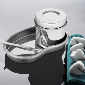 Bandeja Quirúrgica de Acero Inoxidable con Frasco Esterilizador y Pinzas para Cirugía Humana y Veterinaria, Instrumentos Médicos Reutilizables - Product Image 3