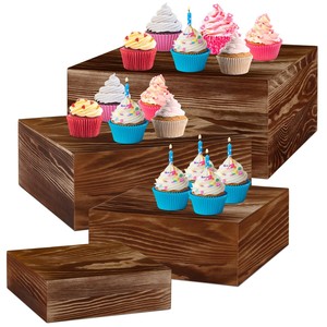 Exhibidor de Pasteles de Bambú FSC de Tres Niveles |   Venta al por Mayor con Certificación Ecológica - Product Image 3