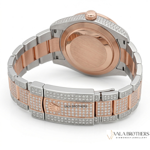 Reloj de Lujo con Diamantes para Mujer, Analógico de Cuarzo, Acero Inoxidable, Chapado en Oro Rosa, Correa de 42 mm, Esfera Redonda, Cierre Desplegable - Product Image 3