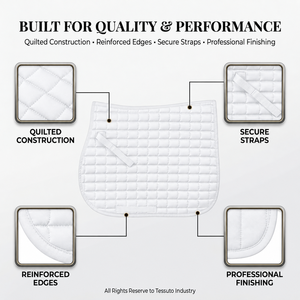 Tapis de Selle Équestre Personnalisé Écologique avec Logo – Fabricant en Gros OEM ODM – Haute Qualité Matelassé en Polycoton pour Dressage et Saut d'Obstacles - Product Image 2
