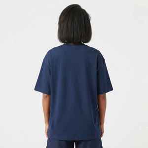 Camiseta de algodón holgada con cuello redondo para mujer, manga corta, informal, con estampado de letras, tela de jersey transpirable - Product Image 2