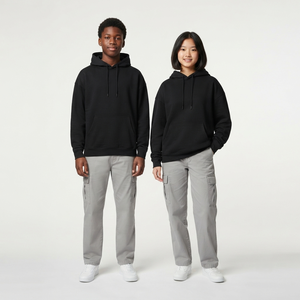 Sweat-shirt à capuche Stay Ready en coton molletonné avec imprimé lettres sur le devant, style décontracté d'automne, manches régulières, unisexe pour enfants et adolescents - Product Image 3