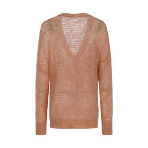 VIBE SEWN Cardigan en tricot extensible pour femme, col rond, manches longues, décontracté, pour le travail et le quotidien, polyester/coton, hiver, uni, élégant - Product Image 3