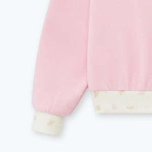 Sweat-shirt personnalisé pour femme à col rond, épaules tombantes, manches longues, en molleton polyester/coton, imprimé uni, hiver - Product Image 3