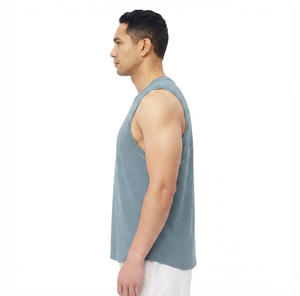 Custom Men’s Sleeveless Tank <b>Top</b> Breathable Quick Dry Gym Running Sports <b>Vest</b> OEM Private Label - Product Image 6