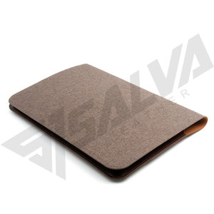 Funda para Portátil de Cuero Genuino con Compartimento Interior, Cierre de Botón, Diseño Minimalista, Forro de Lona Unisex, Funda Protectora - Product Image 3