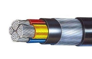 Cable de Alimentación Blindado Sobre Suelo de Aluminio Revestido de Cobre Aislado con PVC de 3.5 Núcleos y 400 mm², 30 m, Negro - Product Image 3