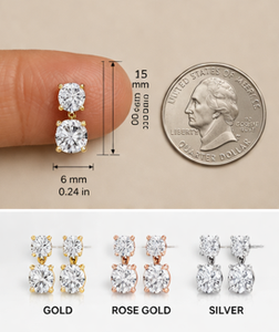 New Best <b>Top</b> Selling Women's Luxury Natural Diamond <b>Earrings</b> Gold Plated Customizable High Grade Bulk Engagement Gift Wedding - Product Image 4