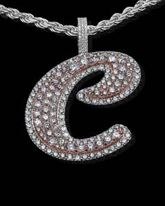 Colgante de Moissanita Personalizado con Letra Inicial, Plata 925 Bañada en Oro de 18K, Joyería de Aniversario de Moda con Engaste de Garra - Product Image 1