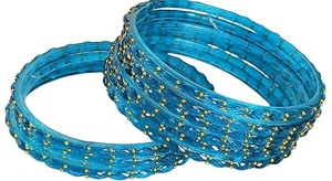 Ensemble de bracelets en verre goutte d'eau à finition brillante, bijoux de mode étincelants pour mariage, fête et usage quotidien, en vente - Product Image 4