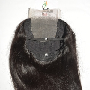 Peluca de Cabello Humano Remy Indio 100% Virgen, Suave, con Cierre de Encaje Completo 4x4, Sin Enredos, Se Puede Teñir, Decolorar, Peinar con Calor, Doble Trama a Máquina - Product Image 5