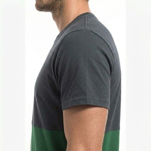 T-shirt à manches courtes pour homme, col rond, coloris vert et noir, coupe classique, tricoté, décontracté, pour le streetwear et le confort au quotidien - Product Image 4