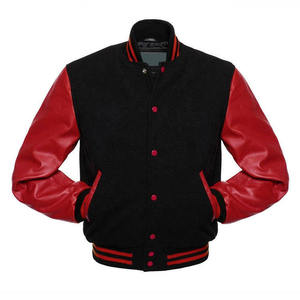 Veste universitaire américaine vintage, veste universitaire personnalisée, mélange de laine, manches en cuir, fabrication OEM - Product Image 1