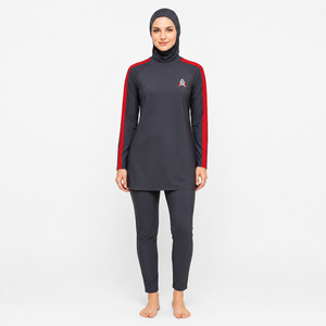 Conjunto de Burkini para Mujer, Diseño Cómodo y con Buen Cobertura, Secado Rápido, Ecológico, Ligero, Tela de Spandex/Poliéster, Fácil Movimiento, Piscina - Product Image 1