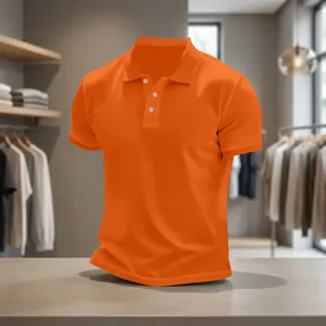 Camiseta Polo Texturizada para Hombre, Tejido de Punto, Corte Ajustado, Diseño Retro, Transpirable, Manga Corta, Ropa Casual Vintage - Product Image 2