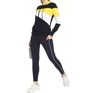 Sweat à capuche pour femme, streetwear, en molleton de coton, hiver, à carreaux, brodé, doublé, teint en pièce, 280g, grande taille, respirant, écologique - Product Image 3