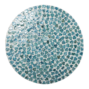 Mesa Auxiliar Premium con Incrustaciones de Concha Azul - Mesa Lateral Sostenible de Madreperla - Mesa Decorativa Luminosa Artesanal de Vietnam - Product Image 2