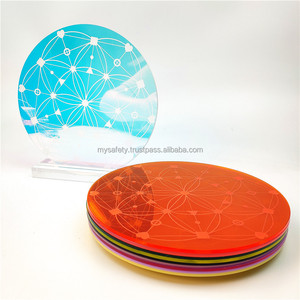 Base de centre de table en acrylique personnalisable, artisanat spirituel holographique, Art Déco, décoration d'intérieur, Géométrie Sacrée, Méditale - Product Image 2