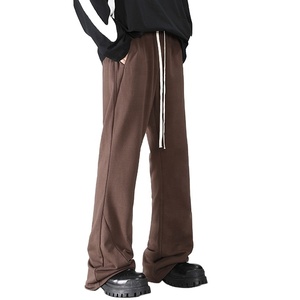 Nouveau design de pantalons de survêtement évasés en coton épais de qualité supérieure avec logo personnalisé pantalons évasés à cordon pour hommes 2026 - Product Image 4