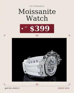 Montre automatique exclusive en moissanite de 46 mm pour homme, cadran entièrement serti de chiffres romains VVS, acier inoxydable, luxe, hip-hop, bracelet de 20 mm - Product Image 1
