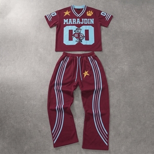 Conjunto de Chándal Personalizado de Felpa Francesa de 360 g/m² para Hombre, Pantalones Anchos y Sudadera con Capucha, Estilo Vintage Lavado al Ácido, Ropa Urbana, Venta al Por Mayor - Product Image 4