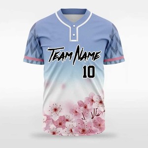 เสื้อเบสบอลคุณภาพสูงแบบติดกระดุมเต็มตัว ชุดทีมแบบสั่งทำพิเศษ ระบายเหงื่อได้ดี เหมาะสำหรับตลาดอเมริกาและยุโรป - Product Image 5
