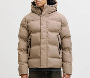 Blouson matelassé à capuche pour garçons, décontracté, écologique, doublure Sherpa épaisse, poches zippées, chaud et isolé pour l'hiver, 100% coton - Product Image 3