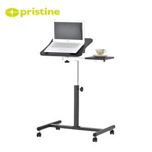 Chariot de bureau réglable pour ordinateur portable avec cadre métallique et roulettes pour usage domestique ou professionnel - Product Image 5