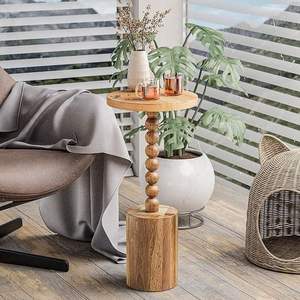 Compact Modern Wooden Side <b>Table</b> Ideal For Sofa Side <b>Bedside</b> Or Corner Placement With Practical And Stylish Design - Product Image 4