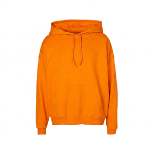 Men's <b>Black</b> Hooded <b>Sweatshirt</b> Loose Fit Solid Color Cotton Fleece Casual Pullover with Front Pocket Eco-Friendly Winter Wear - Product Image 4