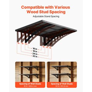 Étagère murale en acier robuste à 2 niveaux pour garage, unité de rangement flottante de 12 x 72 pouces (2x3 pieds) pour garages - Product Image 3