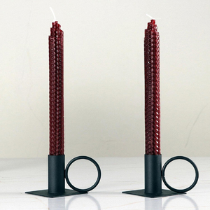 Christmas Antique Iron <b>Candlestick</b> <b>Holder</b> Taper Candle <b>Holder</b> Tabletop Ornament Black Candle <b>Holders</b> - Product Image 4