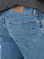 Jean en denim vintage de haute qualité pour homme, taille mi-haute élastique, coupe confortable, style streetwear, délavé, 100 % coton, vente en gros