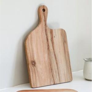 Tabla de cortar carne grande con mango, tabla de madera para cortar y servir, apta para uso en camping, segura para contacto con alimentos. - Product Image 5