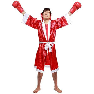 Disfraz de Boxeador para Hombre, Bata de Boxeo MMA con Capucha, Bata de Entrenamiento Ligera de Algodón, Bata de Entrada para Luchadores de Kickboxing y Muay Thai - Product Image 2