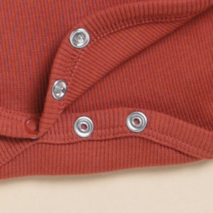 Body de manga larga de elastano de bambú orgánico de calidad superior con mallas con Cordón-Picante - Product Image 3