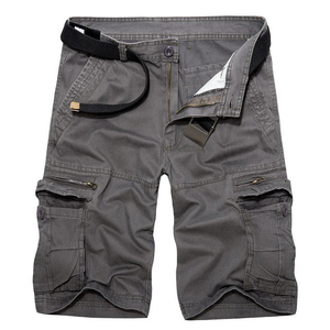 Pantalones Cortos Cargo de Lona 100% Algodón para Hombre, Hechos a Medida, Transpirables, con Cordón Ajustable, Múltiples Bolsillos y Cintura Elástica - Product Image 2