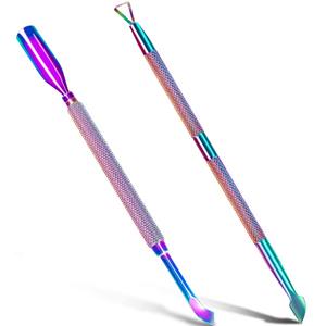 Ensemble professionnel UBI de 2 outils à cuticules double usage en acier inoxydable – Repousse-cuticules, coupe-cuticules et lime à ongles durables - Product Image 3