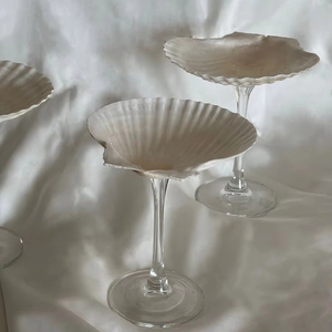 Coastal Style Seashell <b>Wine</b> Glass from Vietnam Handcrafted Ocean Shell <b>Goblet</b> for Seaside Wedding Party Decoration - Product Image 1