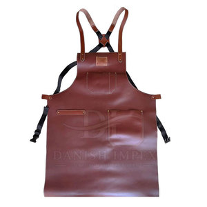 Superior Quality Heavy Duty New Arrival Made In Pakistan Leather <b>Aprons</b> with Pockets Chef <b>Kitchen</b> <b>Apron</b> Wholesale Price - Product Image 2